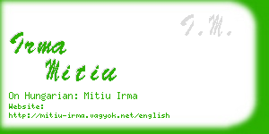 irma mitiu business card